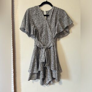 Black and white spotted romper